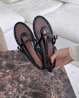 Nerella Mesh Mary-Janes | Trendy mesh ballerina’s met bandje & luchtige fit