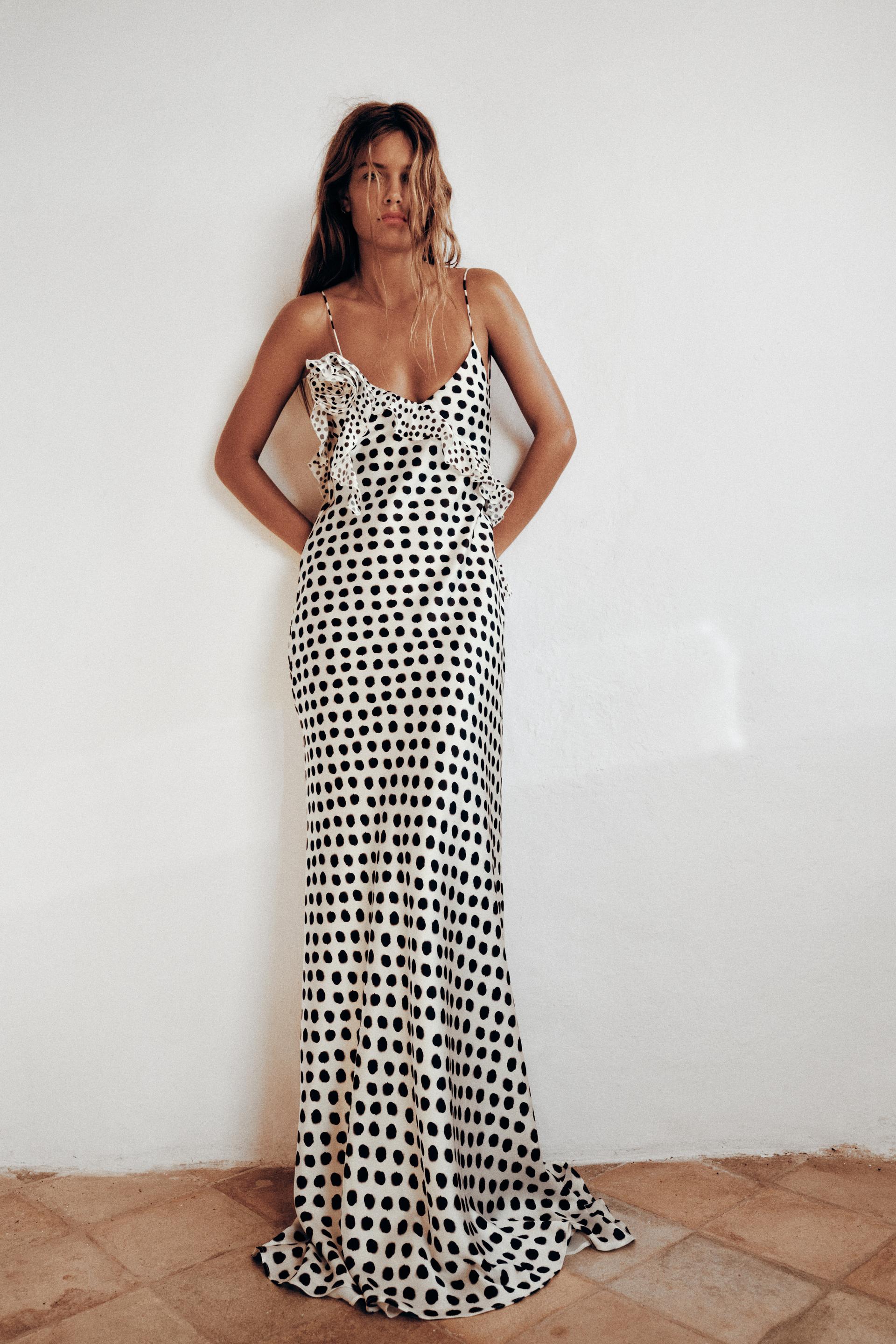 Almira | Elegant Dot Maxi Dress