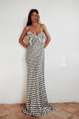 Almira | Elegant Dot Maxi Dress