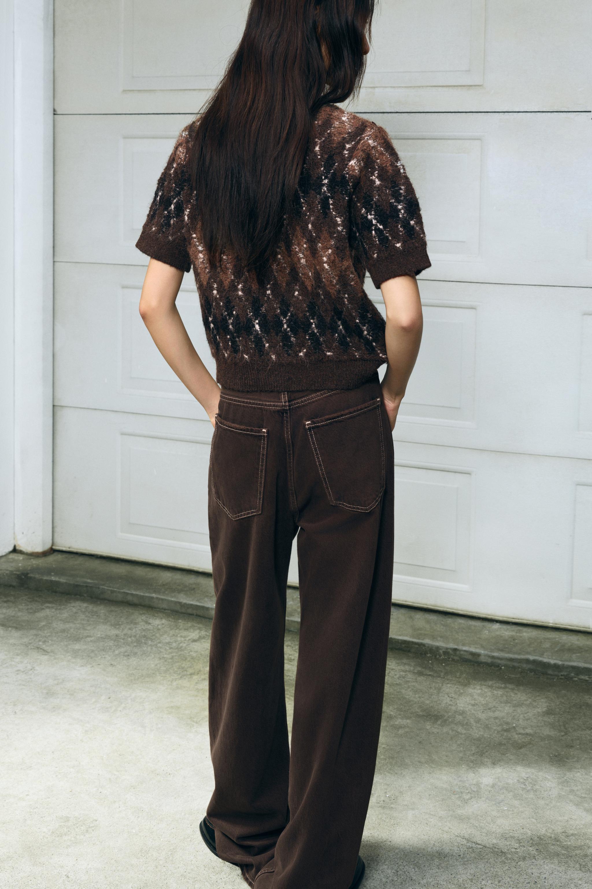 Marolyn | Gebreid Argyle Vest met Korte Mouwen & Knopen