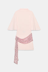Seralyn | Mini-robe avec détails paillettes & manches évasées
