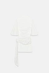 Seralyn | Mini-robe avec détails paillettes & manches évasées