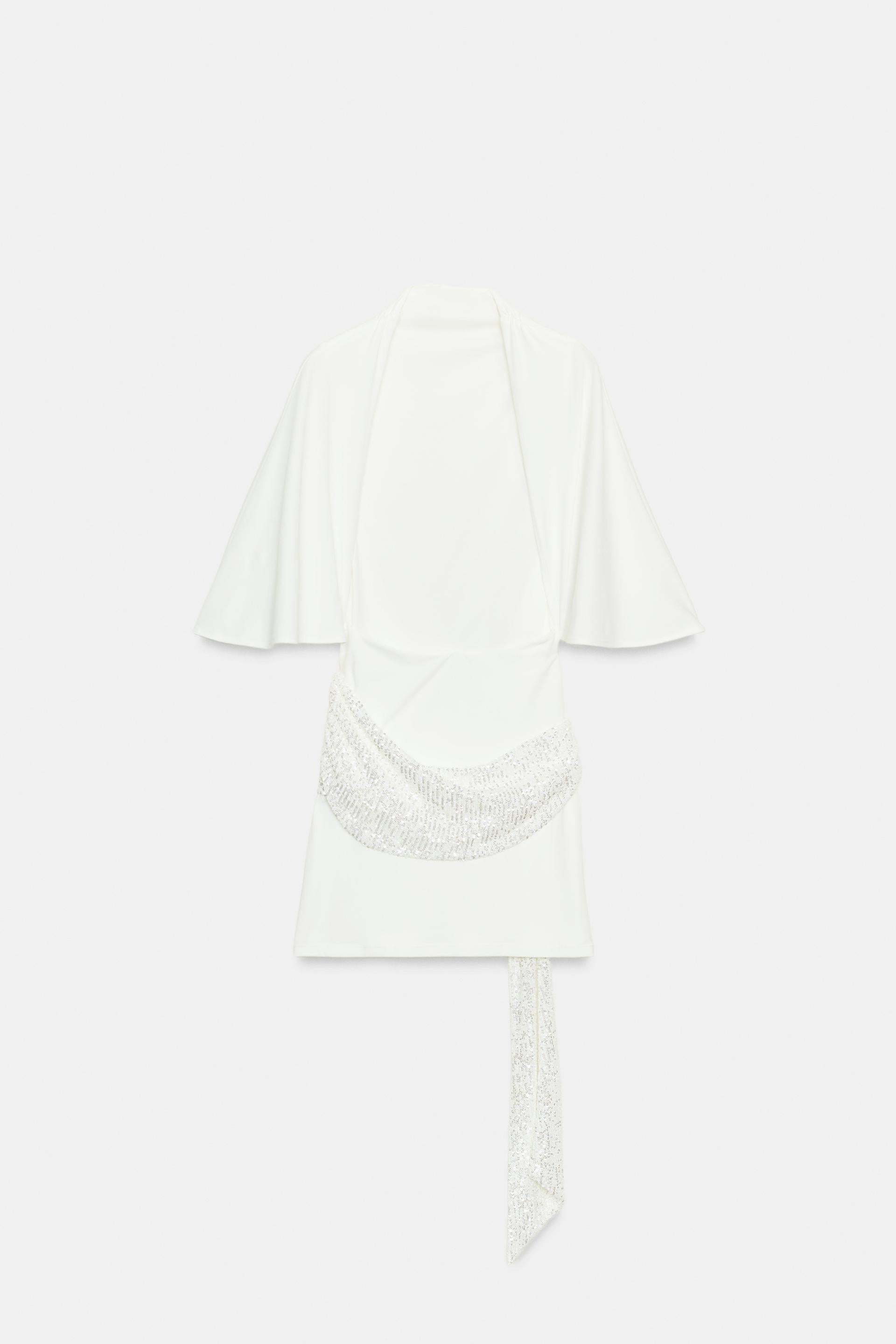 Seralyn | Mini-robe avec détails paillettes & manches évasées