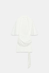 Seralyn | Mini-robe avec détails paillettes & manches évasées