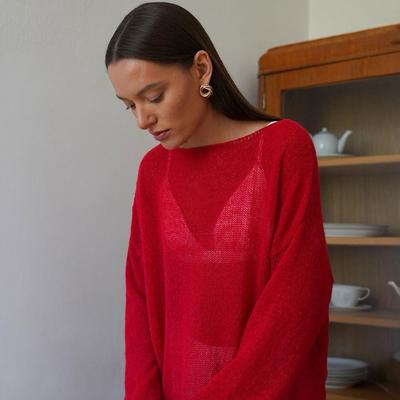 Elayne Knit | Luchtige Oversized Trui met Wijde Mouwen