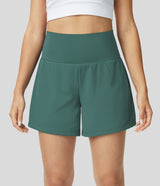 Sportshort in groen met stretchband