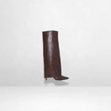 Mivana Statement High Boots | Puntige Laarzen met Oversized Schacht & Stilettohak