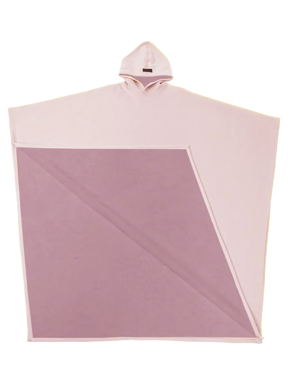 oudroze hoodie blanket met teddyvoering