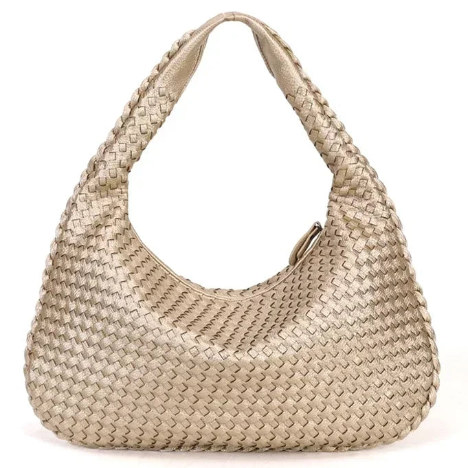 WovenCharm | Shoulder Bag with Braided Design &amp; Luxurious Look
