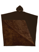 bruine hoodie blanket met teddyvoering 