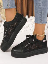 kant sneakers zwart comfortabel