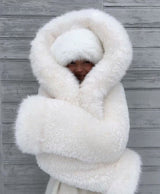  kunstbont jas voor dames met volle kraag