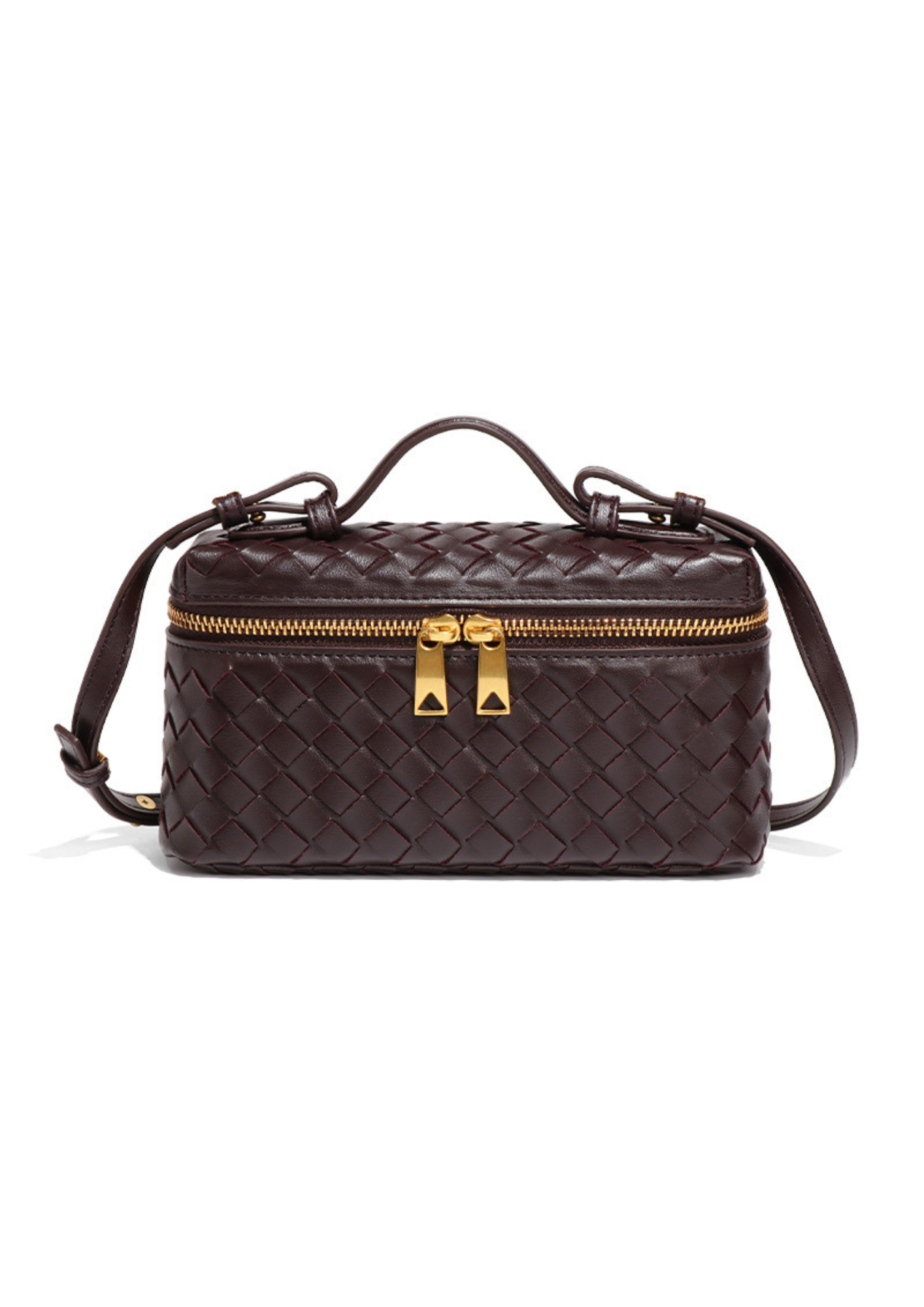 woven crossbody bag bruin