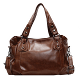 Velmira Vintage | Large Vegan Leather Shoulder Bag