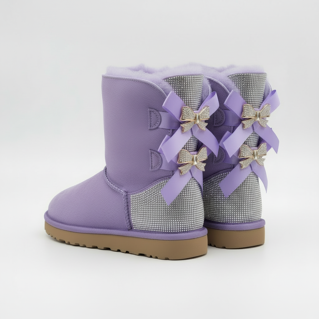 ila dames winterlaarzen met rhinestone detail en faux fur voering