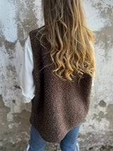 Luvira Teddy Gilet | Warme Sherpa Bodywarmer met Knopen & Zakjes