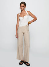 halter top dames wit zomerse outfit