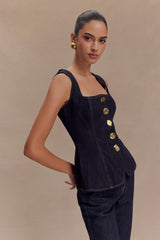 Cambria jeans set met korsetlook