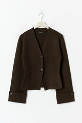 Lunarelle | Elegante Cardigan met V-hals & Grote Knopen