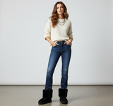 Lunara | Warme Enkellaarzen met Imitatiebont & Plateauzool