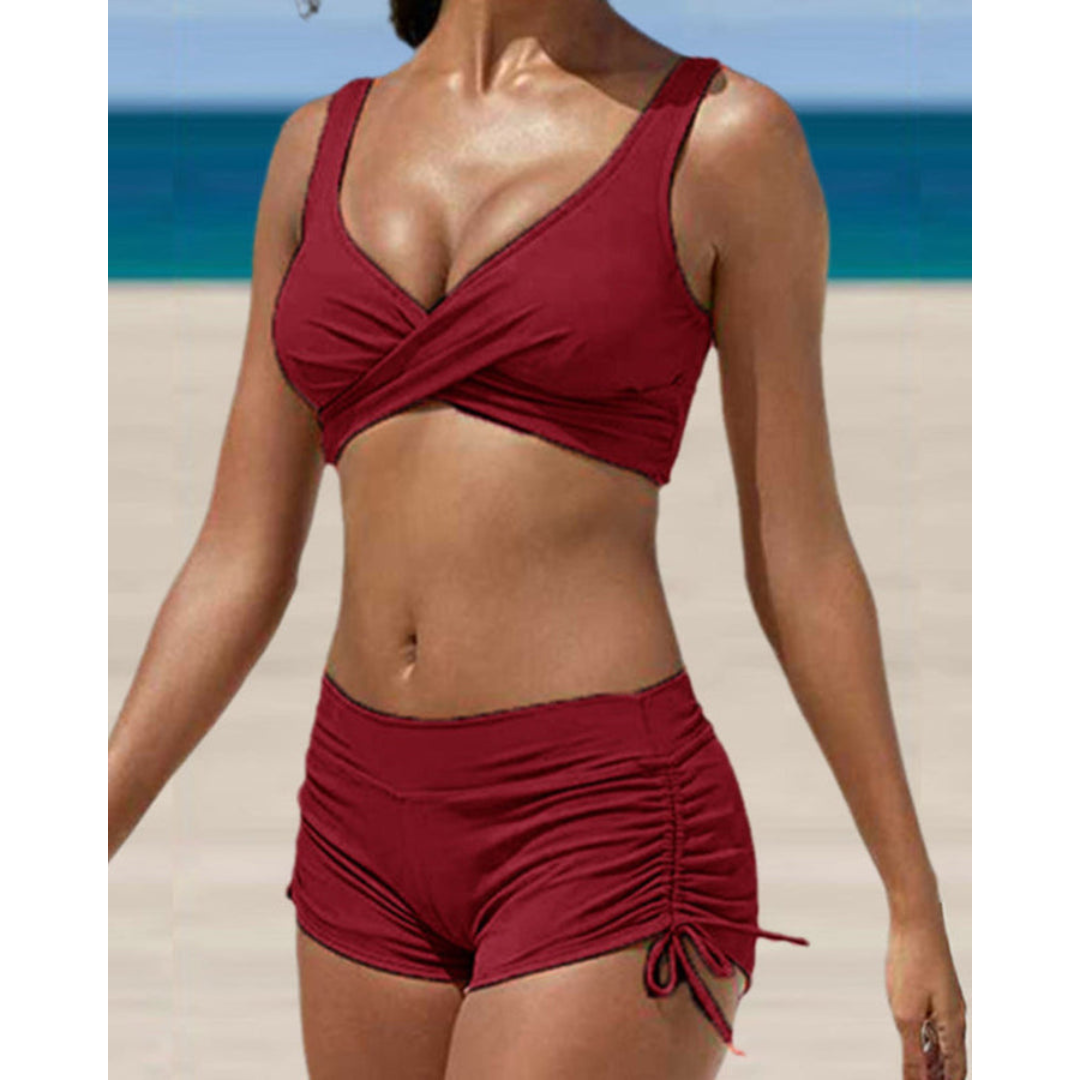 zalea bikini bordeaux rood vooraanzicht