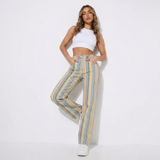 Alizé zomerse gestreepte broek voor dames voorkant