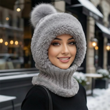 Lunara | Warme 2-in-1 Wintermuts met Faux Fur & Col