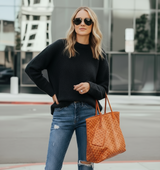 Averie | Luxe Tote Bag met Patroon & Matching Etui