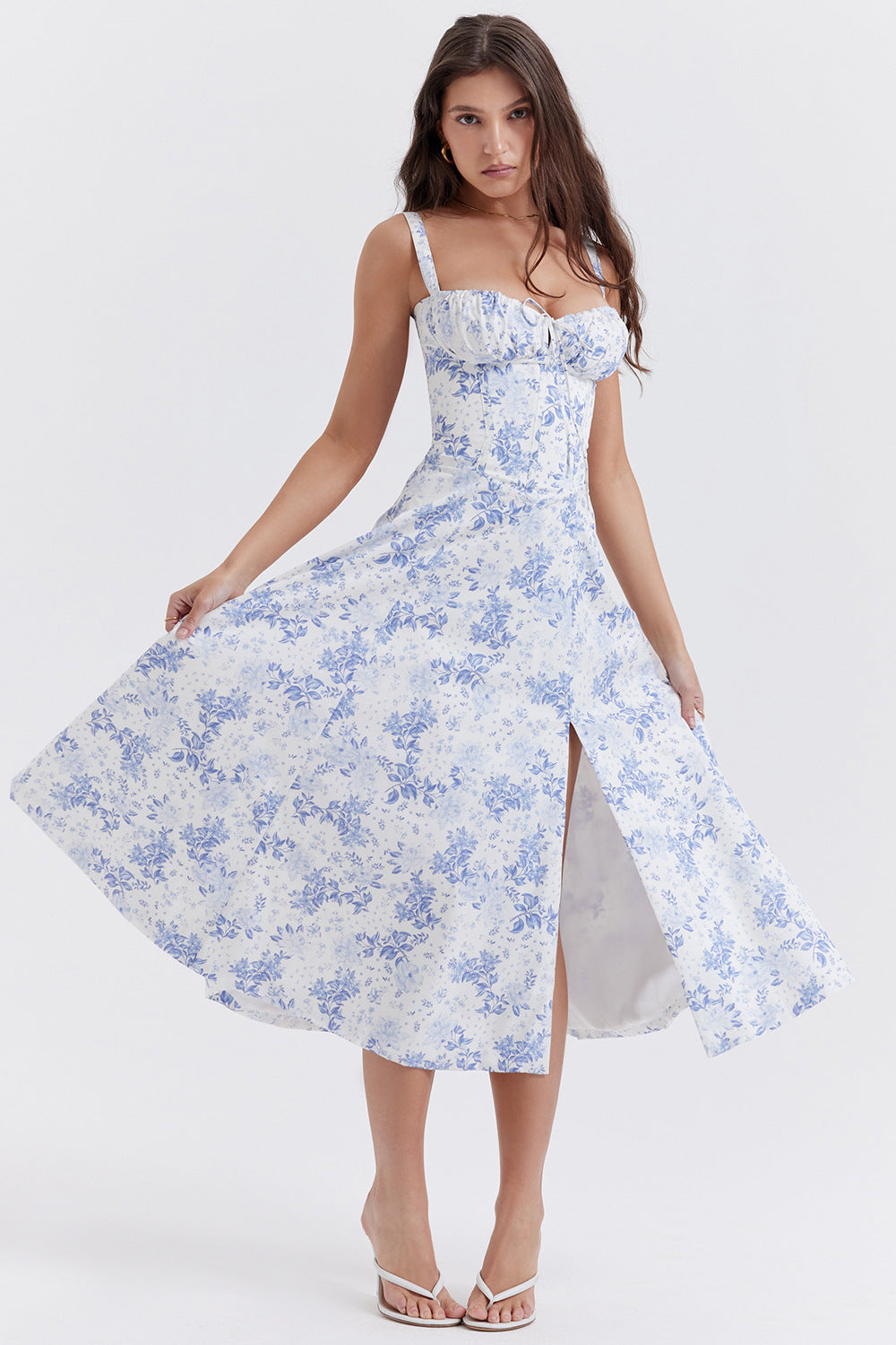 Robe mi-longue Floral Curve™