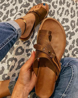 mirela slippers bruin camel met gevlochten band