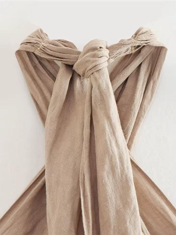 Soreya | Crisscross Halter Crop Top