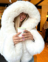 Elyra | Faux Fur Jas met Luxe Bontlook & Capuchon