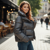 Karevia | Puffy Damesjas met Capuchon & Oversized Fit