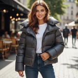 Karevia | Puffy Damesjas met Capuchon & Oversized Fit