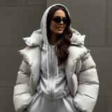 Karevia | Puffy Damesjas met Capuchon & Oversized Fit