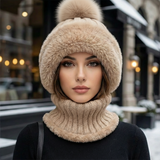 Lunara | Warme 2-in-1 Wintermuts met Faux Fur & Col