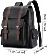 Tavaro Rugzak met Retro Sluiting | Vegan Leren Backpack voor Elke Dag