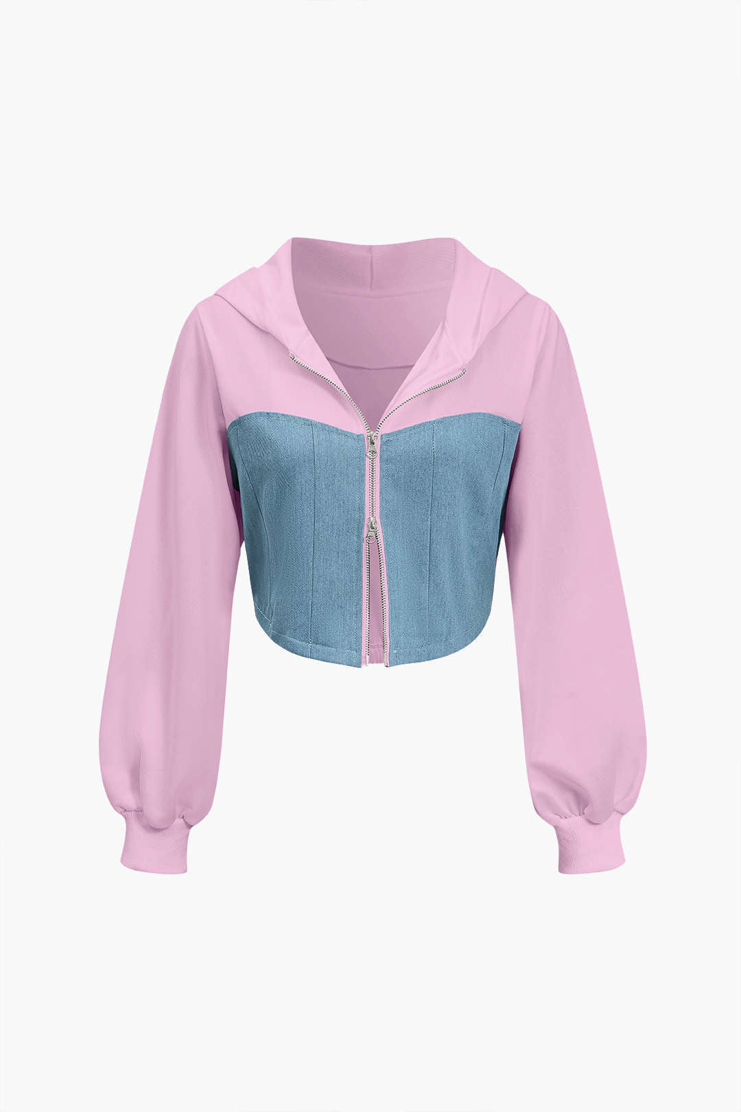 sportieve co-ord set met urban flair in roze en blauw 