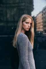 Elodie | Knitted Mini Dress with Long Sleeves and Stretch Fit