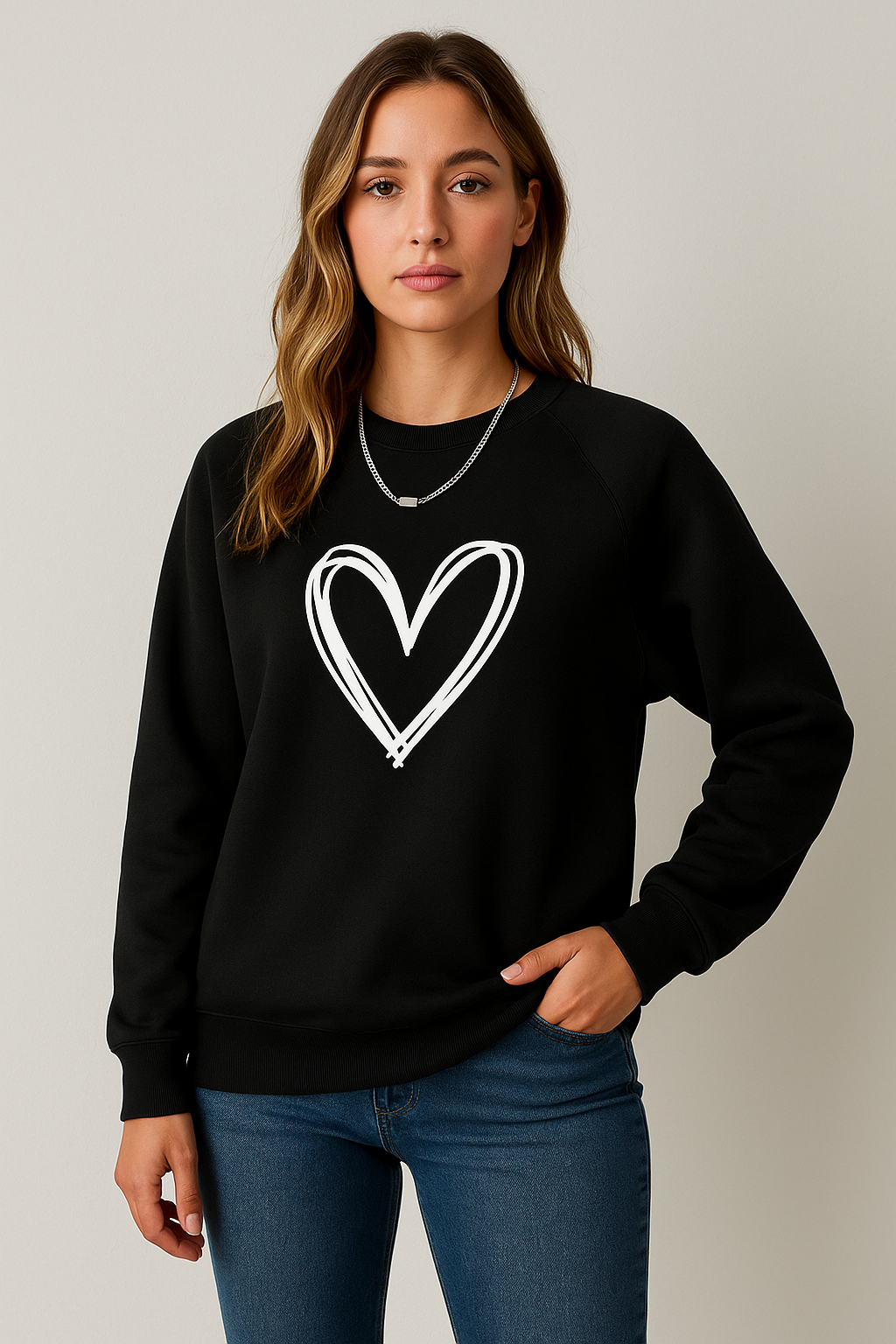 Lovana Sweater | Comfortabele Trui met Hartprint