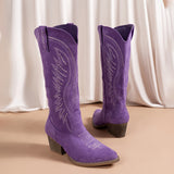 Alvara Western Boots | Hoge cowboylaarzen met hak & stiksels