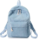 Urban Cord Campus Pack, klassieke lichteblauwe corduroy rugzak voor school, sport en dagelijks gebruik.