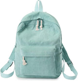 Urban Cord Campus Pack, klassieke lichtgroene corduroy rugzak voor school, sport en dagelijks gebruik.