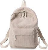 Urban Cord Campus Pack, klassieke beige corduroy rugzak voor school, sport en dagelijks gebruik.