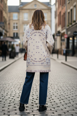 Meliora Cashmere Cardigan | Bandana Knit Met Franjes