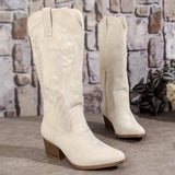 Alvara Western Boots | Hoge cowboylaarzen met hak & stiksels