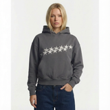 grijze hoodie met zilverkleurige sterrenprint