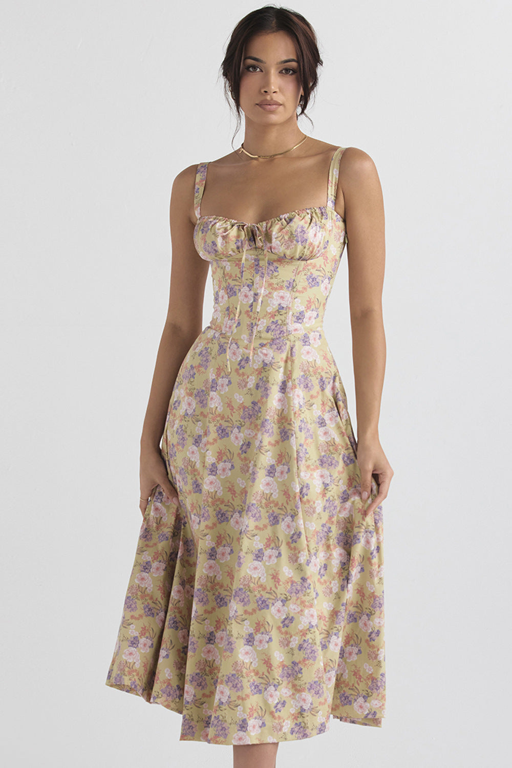 Robe mi-longue Floral Curve™