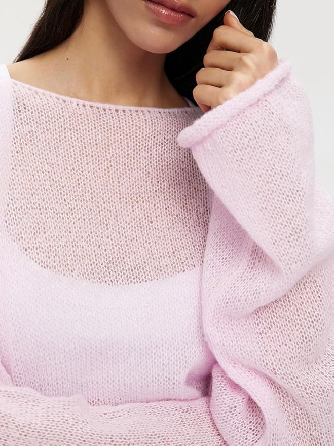 Elayne Knit | Luchtige Oversized Trui met Wijde Mouwen