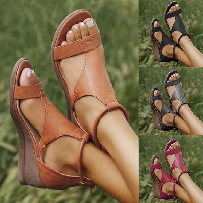 Miretta | Comfortabele sandalen met Enkelband & Sleehak